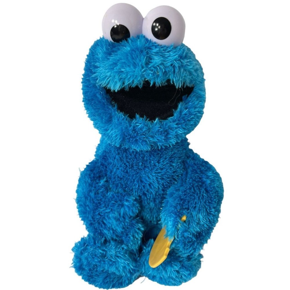 Sesame Street Feed Me Cookie Monster Plush Talking Singing Vibrating Toy 14"